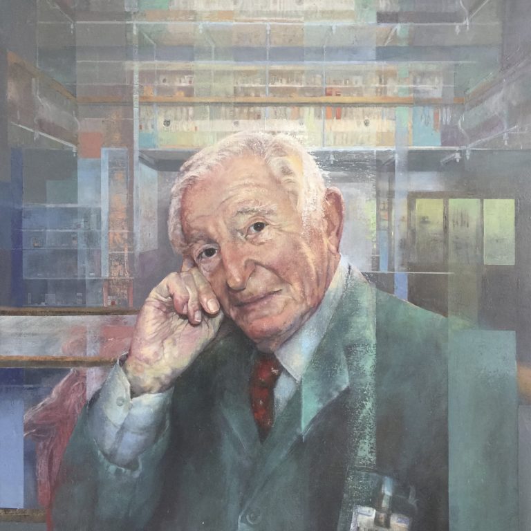 Professor harold ellis, anatomy professor, guys and st thomas’s hospital, oil portrait, sussex artist