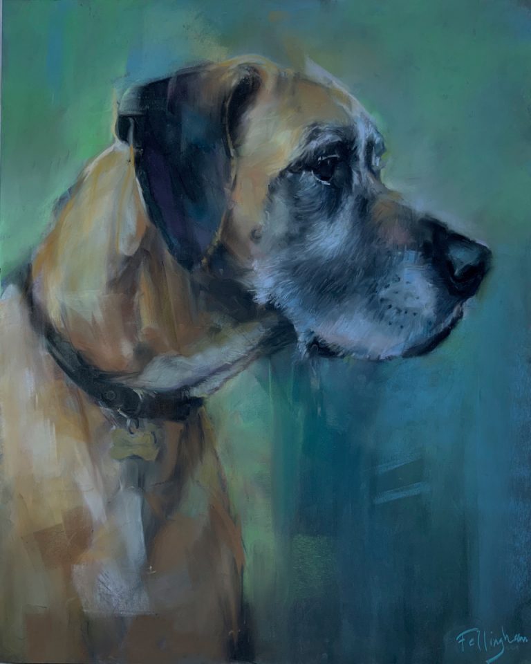dog pet portrait suusex portrait artist