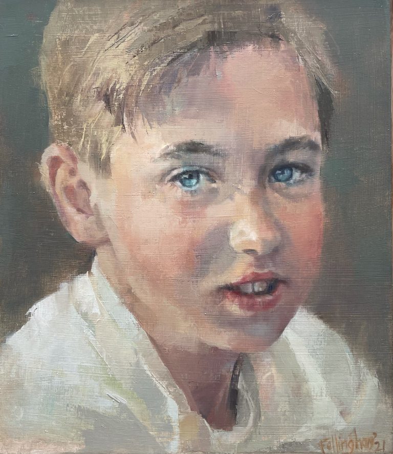 portrait of boy oil painting commission