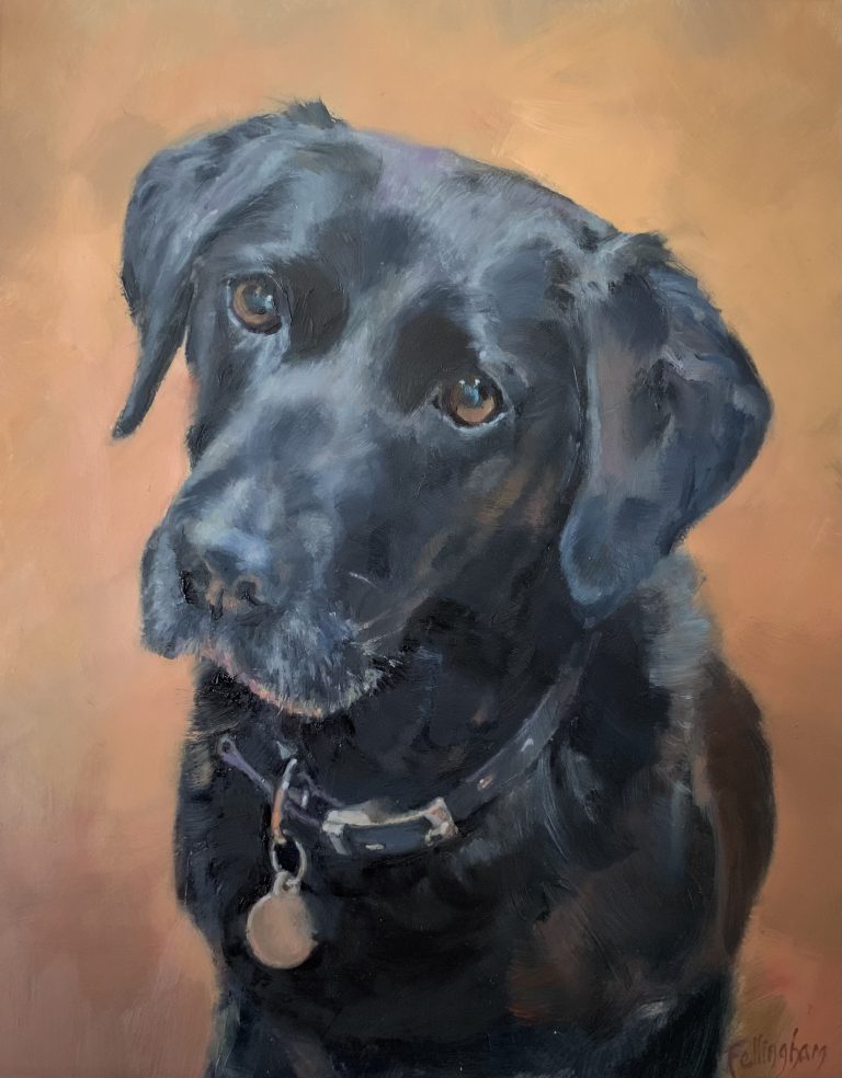 Animal portrait, pet portrait, dog portrait painting