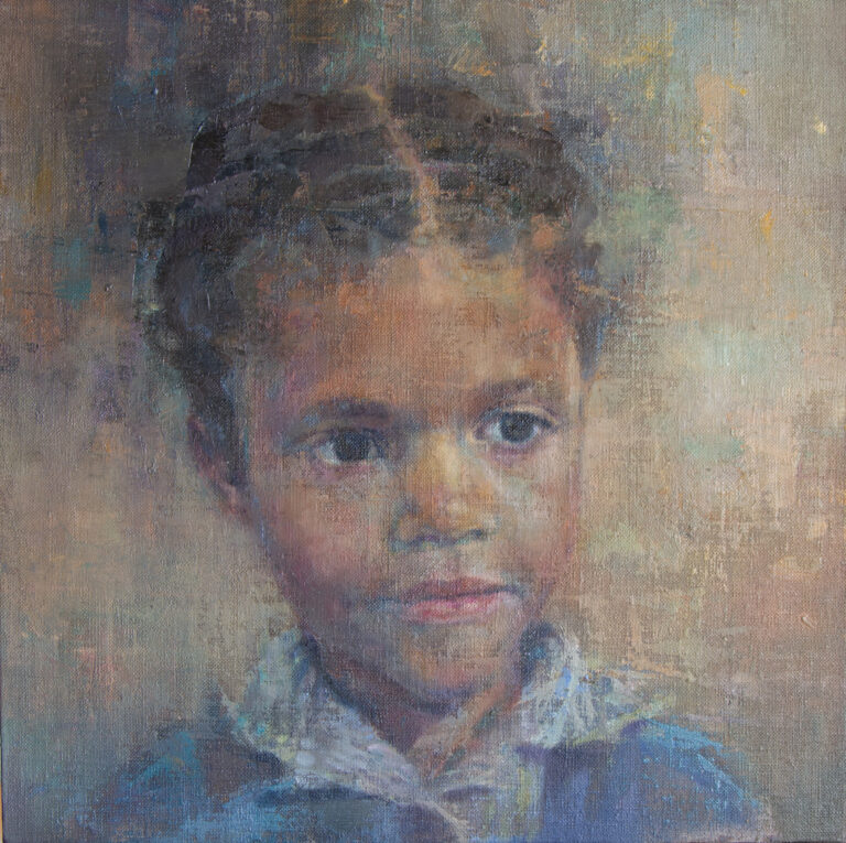 portrait painting of girl
